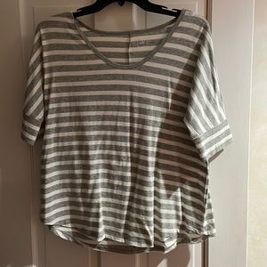 Gap Gray and White striped tshirt in size medium